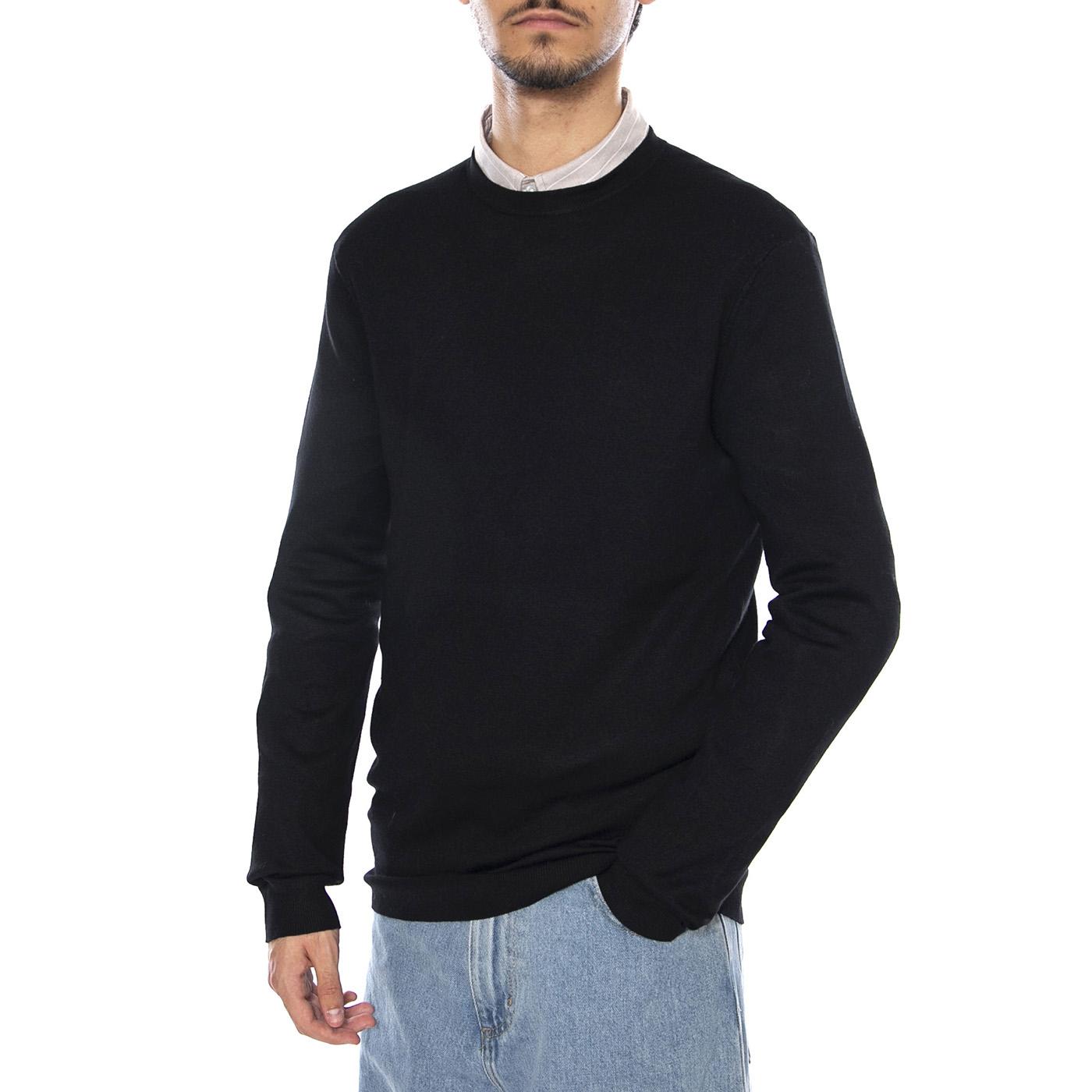 ONSWYLER Life Reg 14 LA Crew Knit Noos Black - Maglione Girocollo Uomo Nero 22020088-Black . ONLY & SONS 