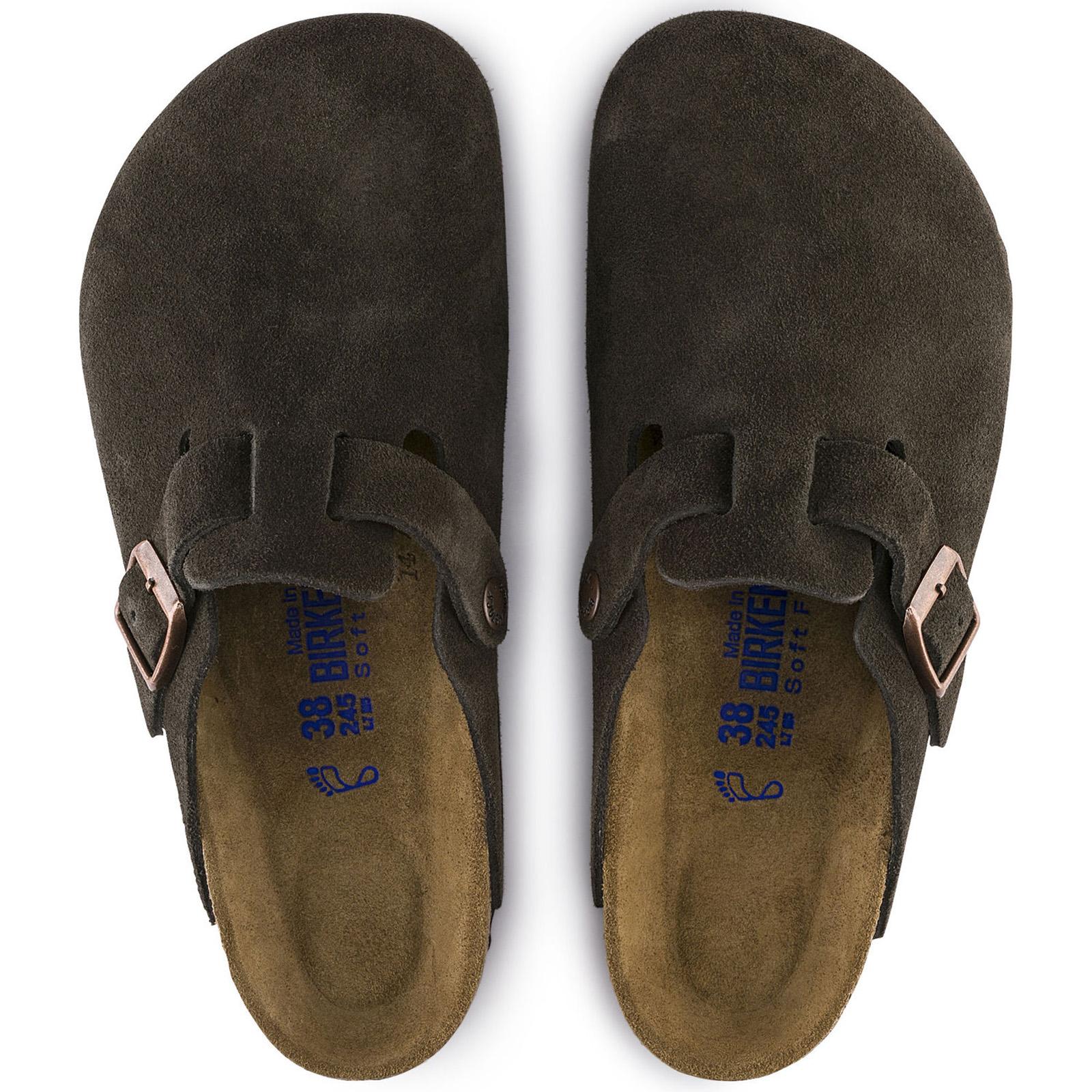 Mens Boston Soft Footbed Mocha Brown Sandals - Narrow Fit 660463  BIRKENSTOCK 
