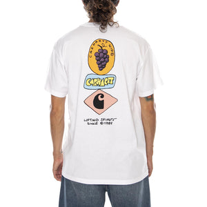 S/S STACKED GRAPES T-SHIRT WHITE - Maglietta Girocollo Uomo Bianca I036902 02XX CARHARTT WIP 