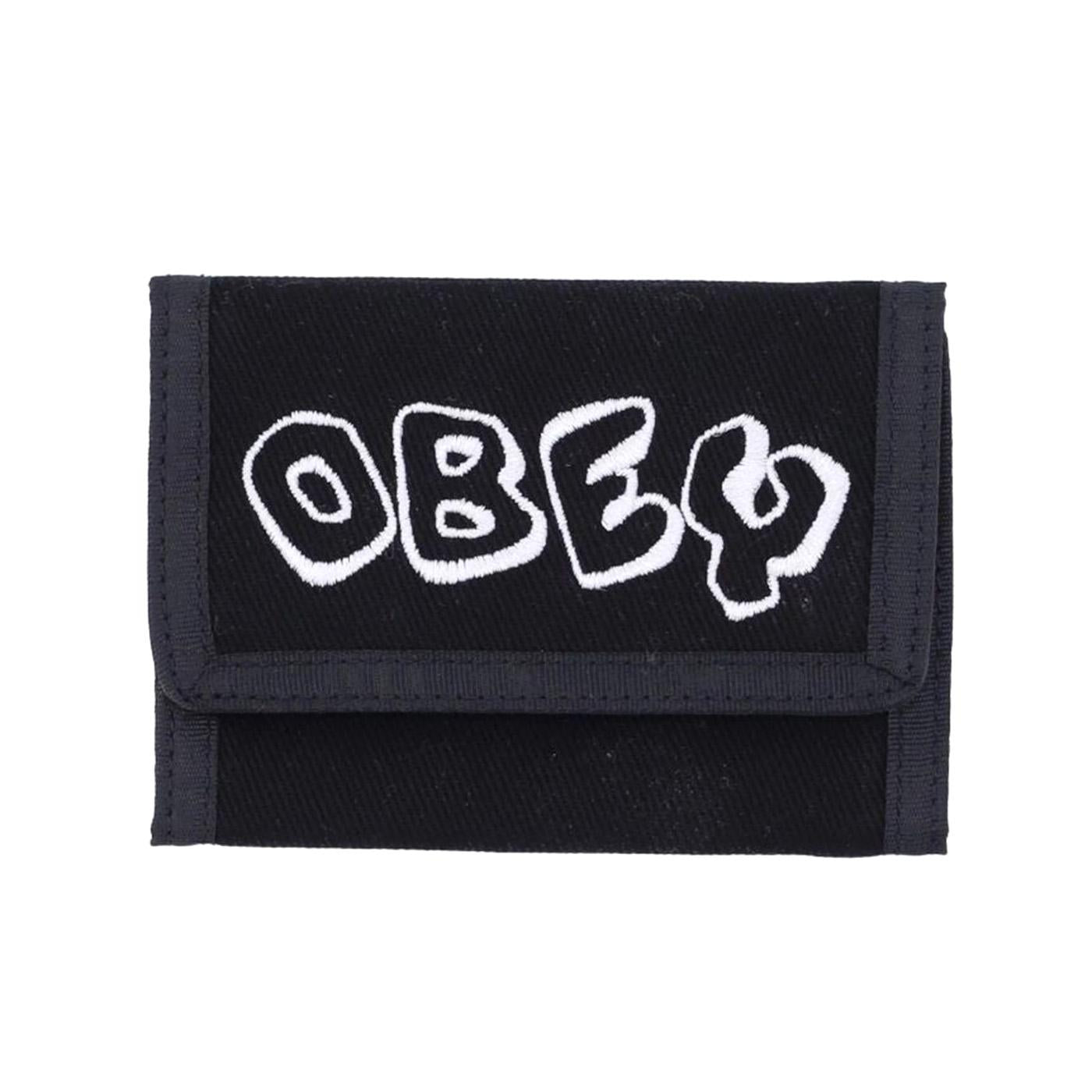 Obery Block Tri Fold Wallet - Portafogli Nero 100310119 BLK OBEY 