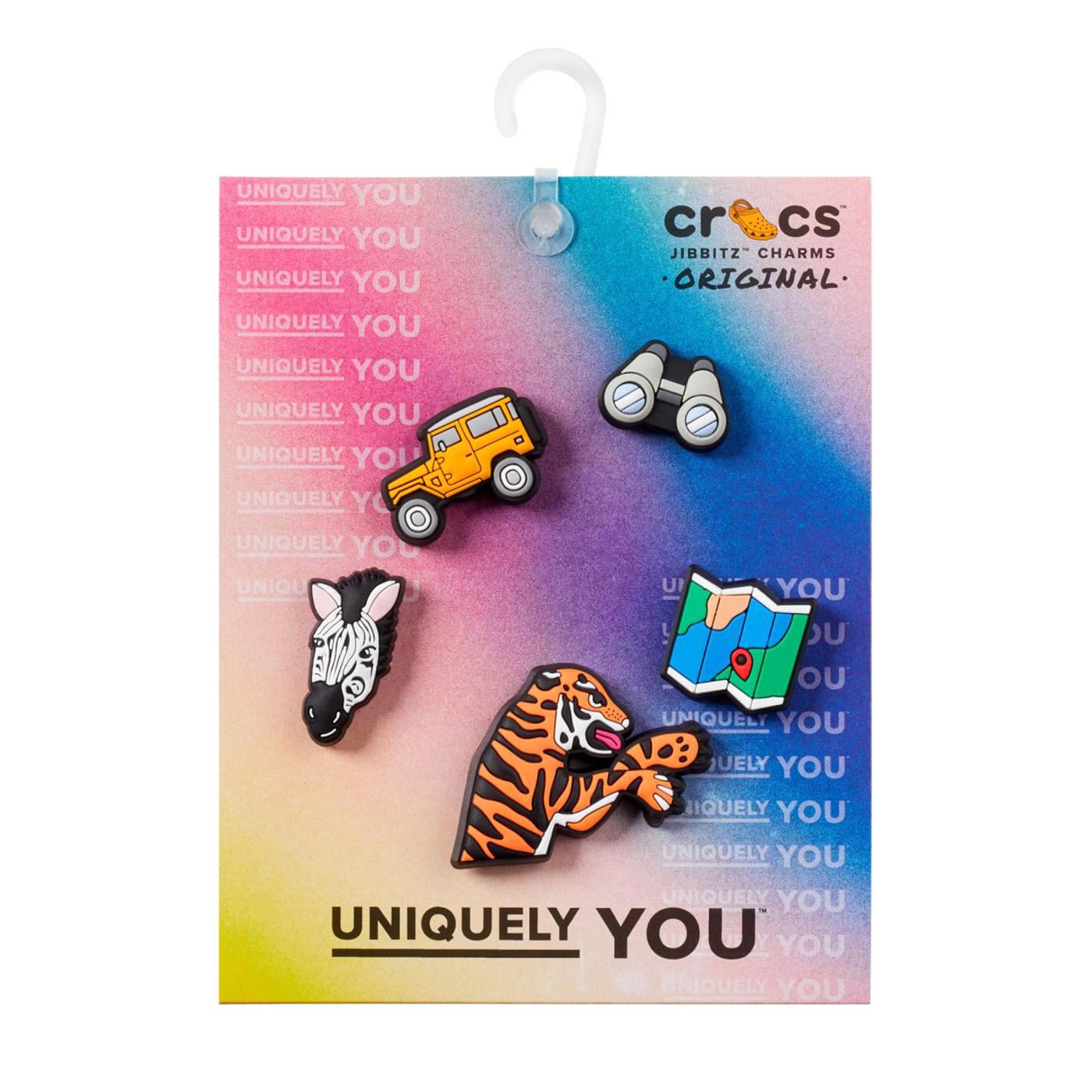 Safari 5 Pack - Set di Charm Multicolore per Calzature Crocs 10011597  CROCS 
