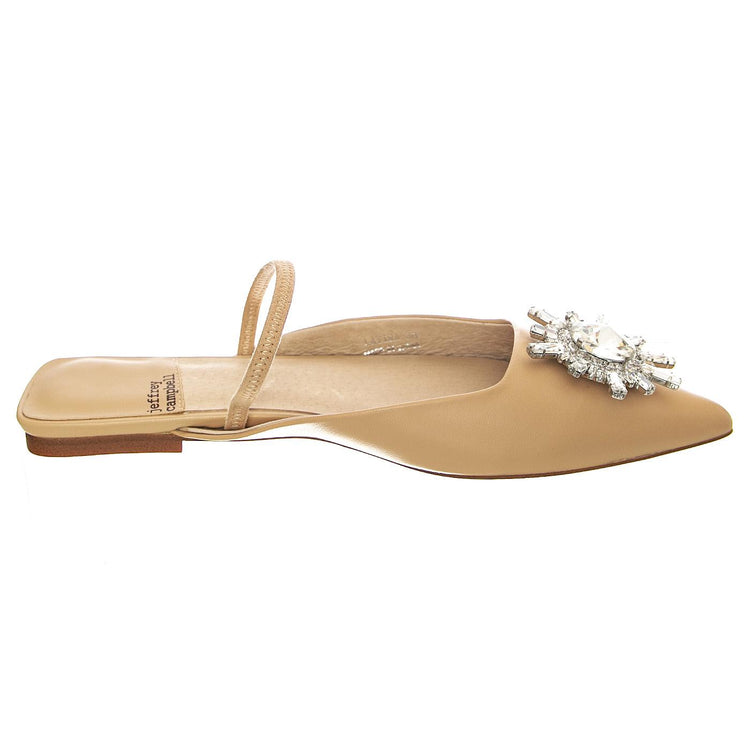 Latira Beige Silver Kid Leather + Fabric - Sandali Donna Beige JCS82258P-108-BEI  JEFFREY CAMPBELL 