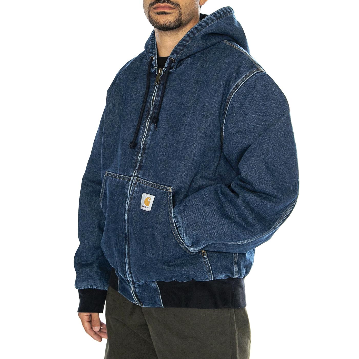 OG Active Jacket Blue stone washed - Giacca con Cappuccio Uomo Denim Jeans Blu I032232.0106 . CARHARTT WIP 