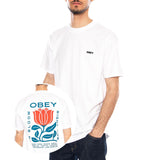 OBEY IN BLOOM TEE - Camiseta Cuello Redondo Hombre Blanca Hombre OBEY