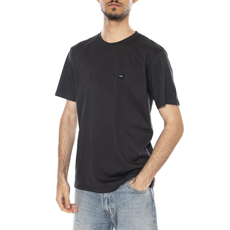 Sign Off Tee Faded Black - Maglietta Girocollo Uomo Nera 112351320 BLK WRANGLER 