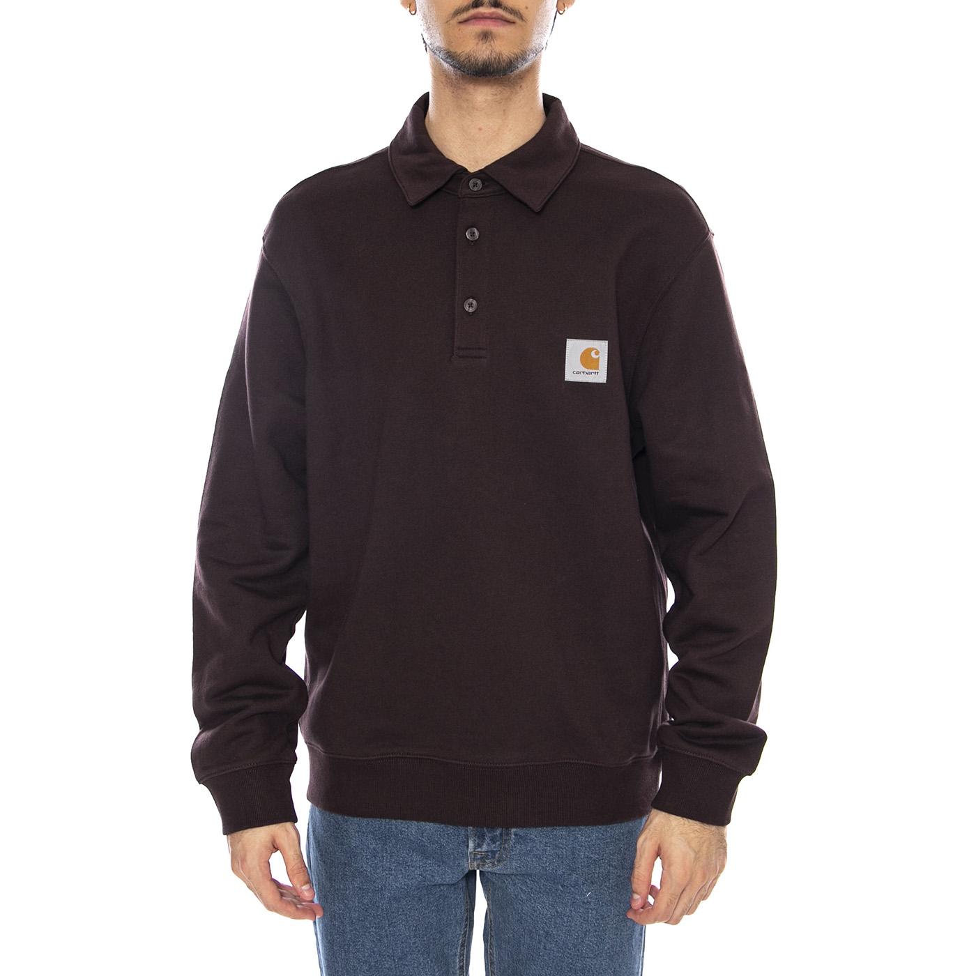Polo Sweat Palisander - Polo Felpa Maniche Lunghe Uomo Marrone I035532.33HXX . CARHARTT WIP 