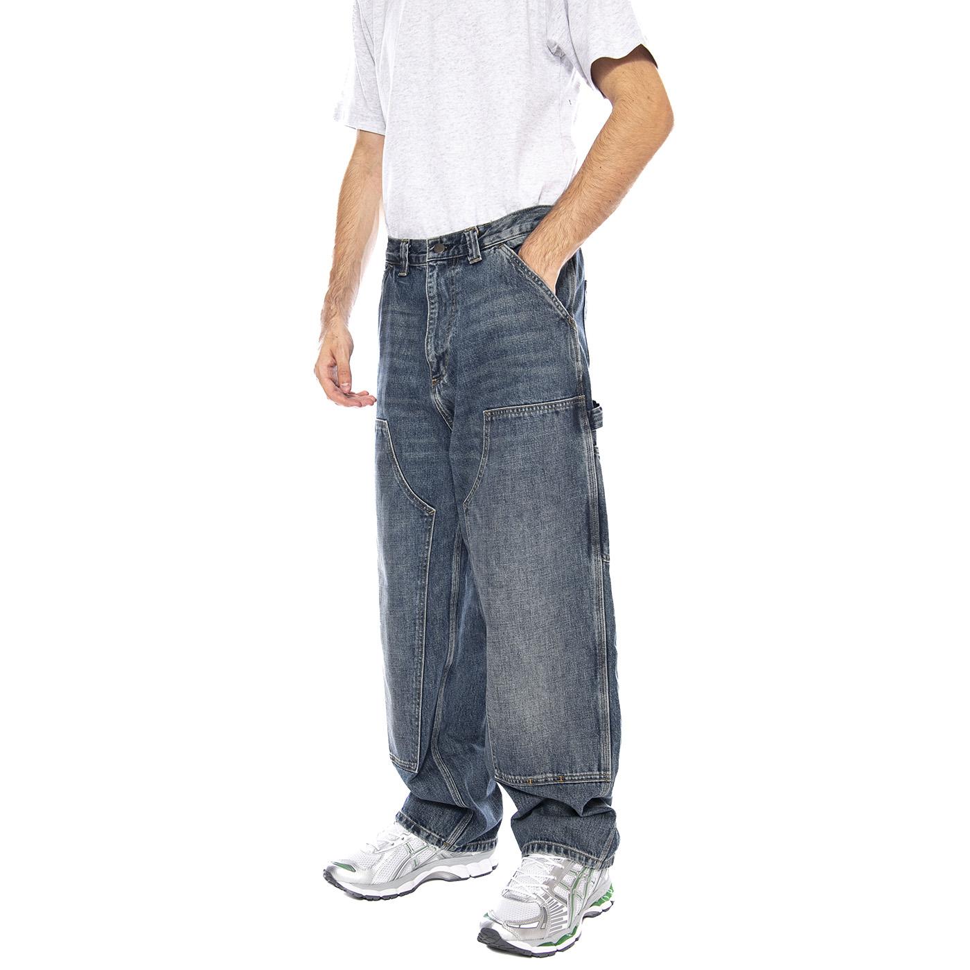 OG Double Knee Pant Blue - Pantaloni Denim Jeans Uomo Blu I035797.014L . CARHARTT WIP 