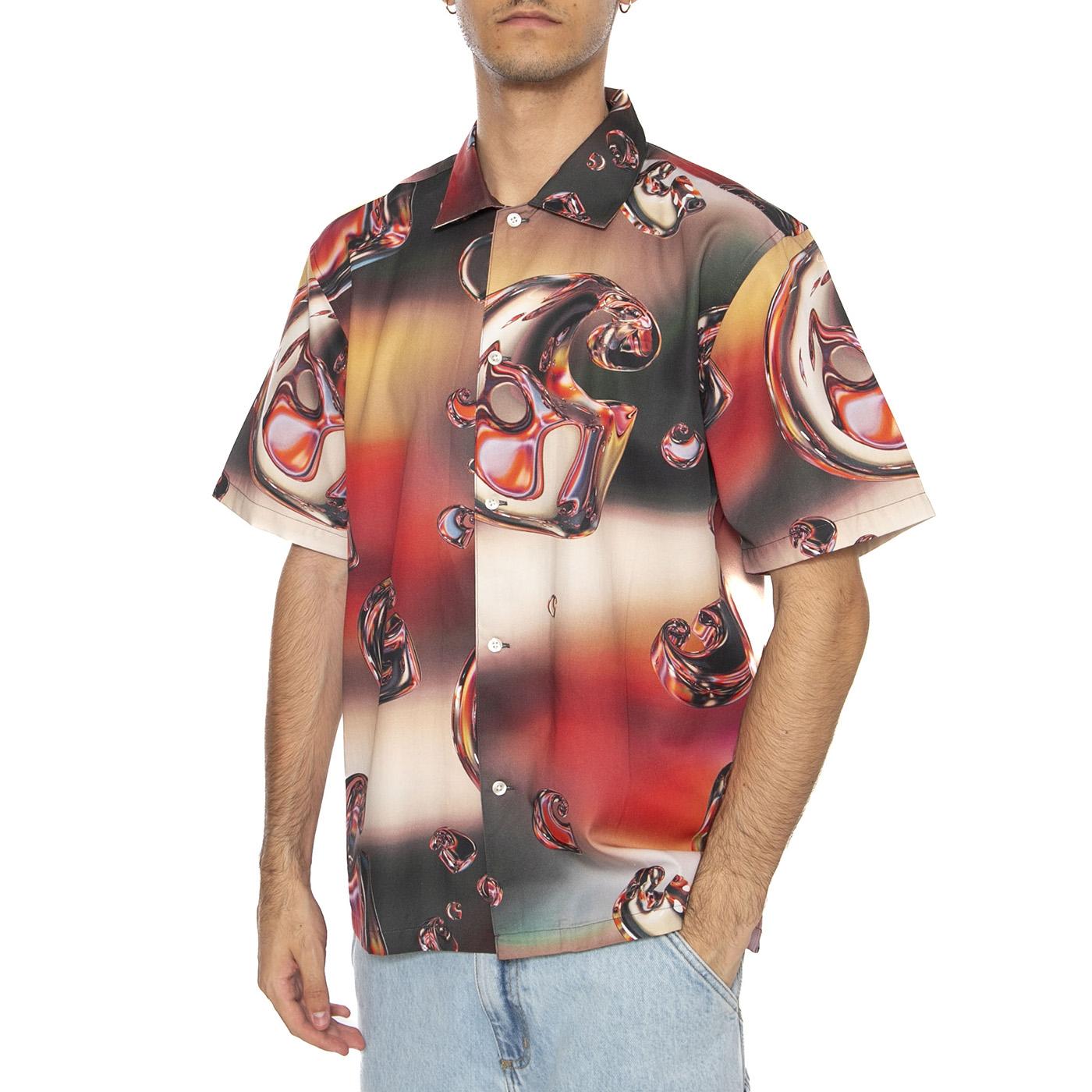 S/S Solar Chrome Shirt Solar Chrome - Camicia Maniche Corte Uomo Multicolore I035155.32LXX . CARHARTT WIP 