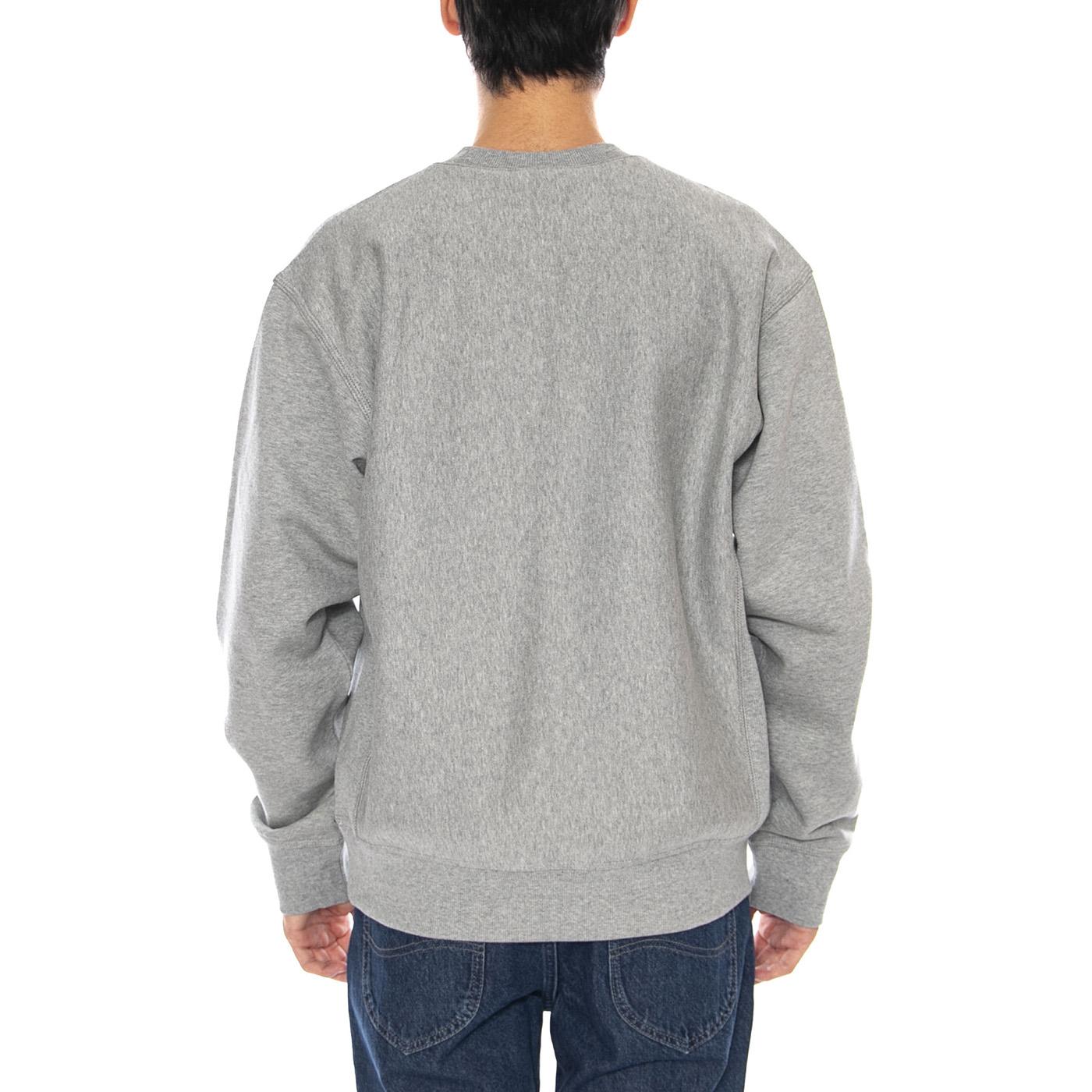 American Script Sweat Grey Heather - Felpa Girocollo Uomo Grigia I025475.V6XX  CARHARTT WIP 