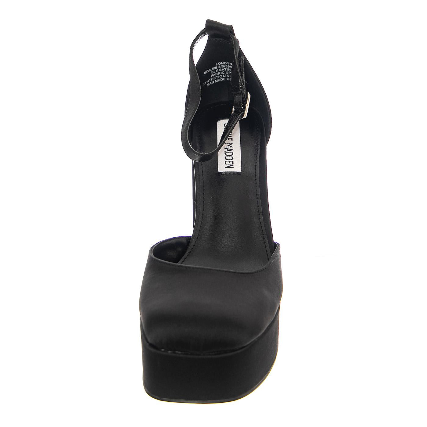 W' Londyn-Black Satin - Sandali Donna Neri SMLOND04S1-BLK  STEVE MADDEN 