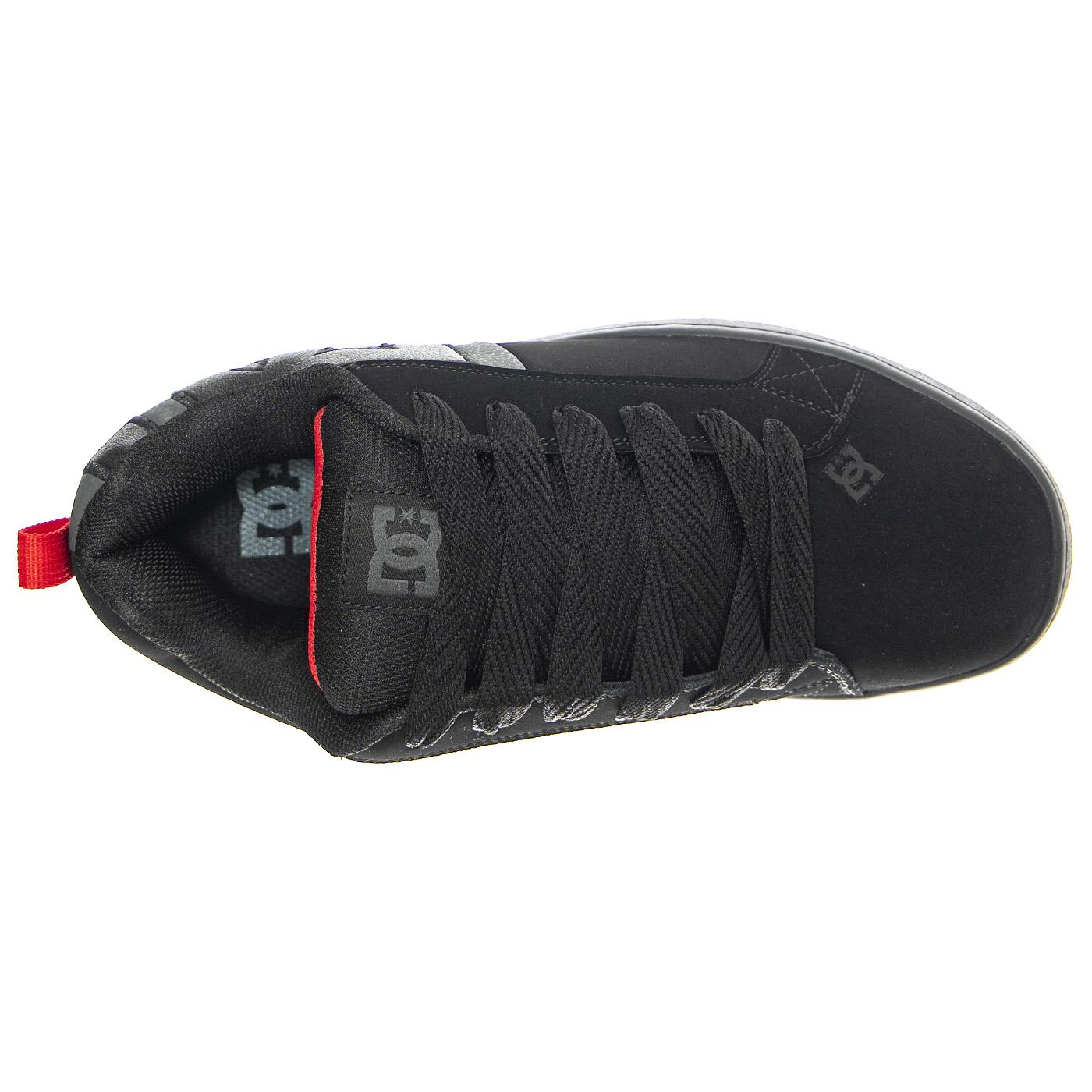 M' Court Graffik Black / Grey / Red - Scarpe Stringate Profilo Basso Uomo Nere US 12 ADYS100442  DC 