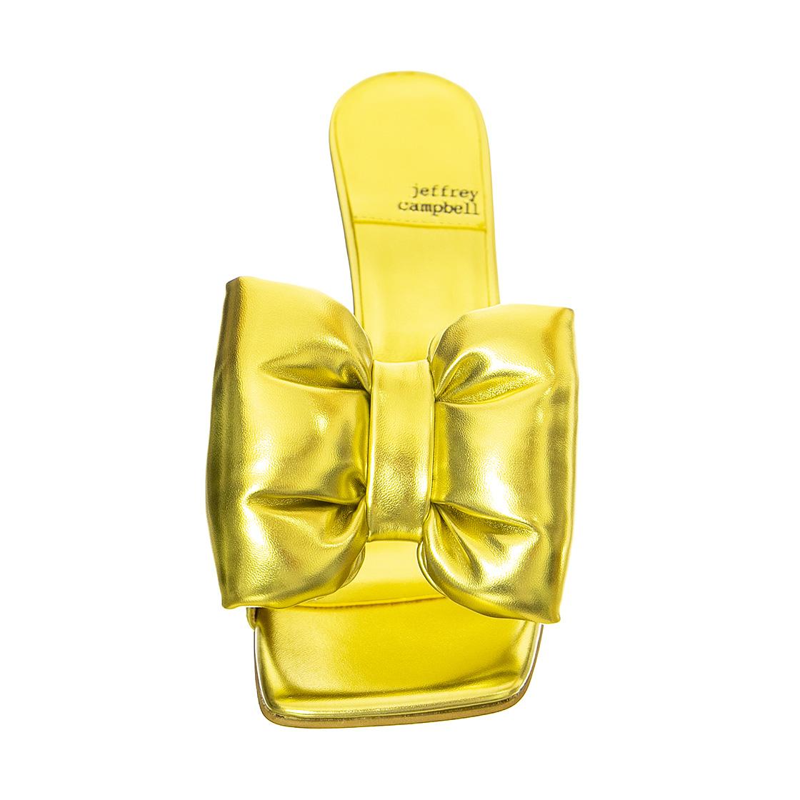 BOW-DOWN GREEN METALLIC PU - Scarpe con Tacco Donna Verdi JCSJC-932-1-12- GR . JEFFREY CAMPBELL 