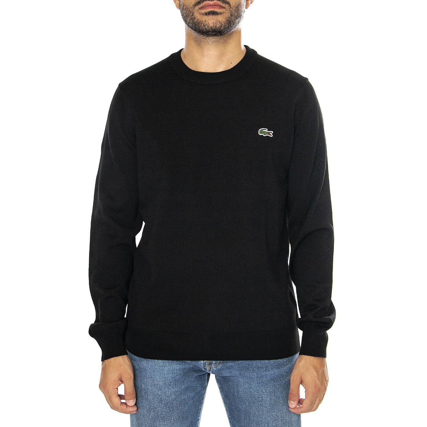 Pullover AH3225-031 Black - Maglione Girocollo Uomo Nero AH3225-031 . LACOSTE 