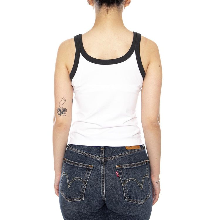 GR ESSENTIAL TANK - SPICY PEPPER W GLITTER BRIGHT WHITE / PIRATE BLACK - Canotta Donna Bianca 005H9 0011 LEVIS 