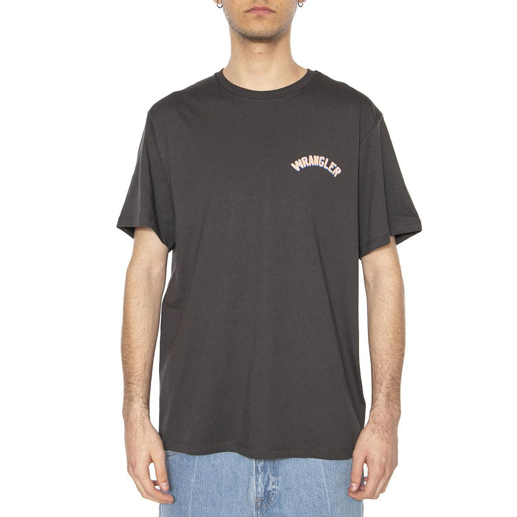 Graphic Tee Faded Black - Maglietta Girocollo Uomo Nera 112362909  WRANGLER 