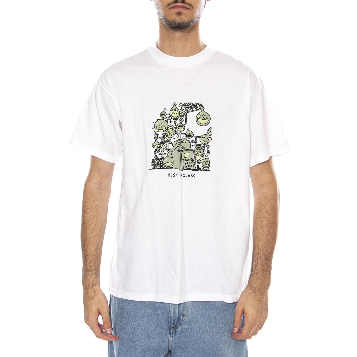 S/S Beaker T-Shirt White - Maglietta Girocollo Uomo Biancac I035456.02XX . CARHARTT WIP 