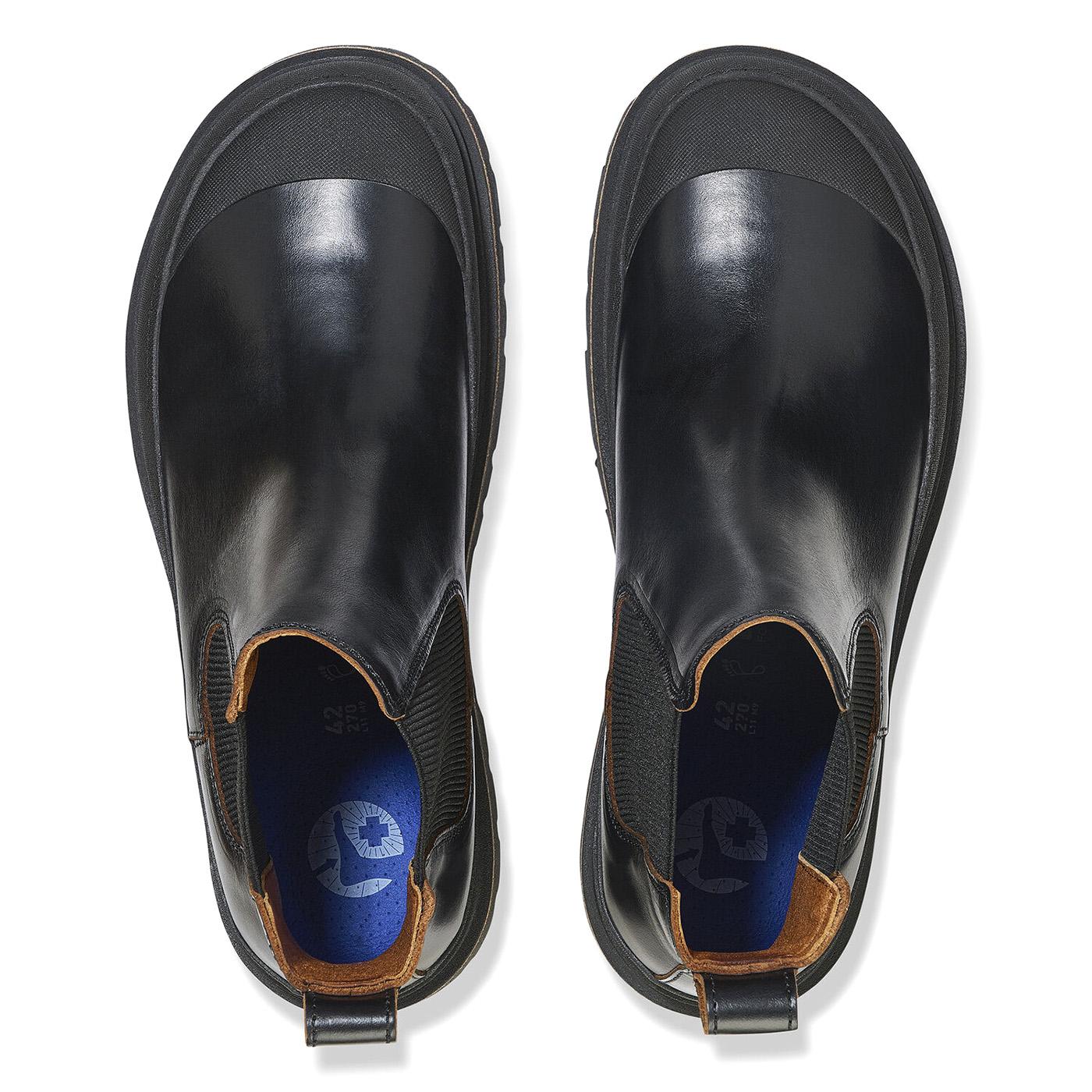 Prescott Slip On Men Black Pull Up Leather Boots - Stivaletti Uomo Neri 1025206  BIRKENSTOCK 