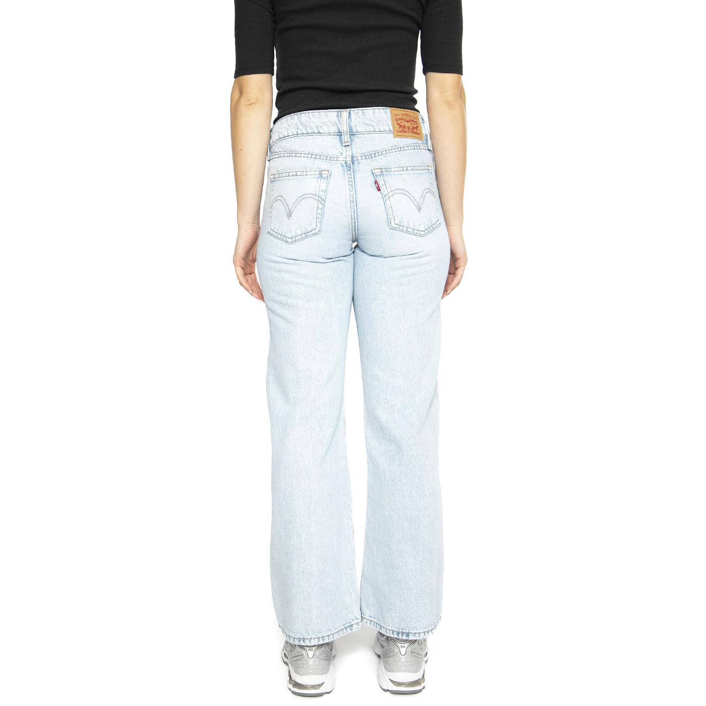 Superflow Loose Light Indigo Flat Finish - Pantaloni Denim Jeans Donna Blu A7498-0007  LEVIS 
