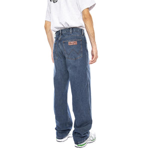 Loose Straight Retro Blue Denim Jeans - Pantaloni Uomo Denim Jeans Blue 112371018  WRANGLER 