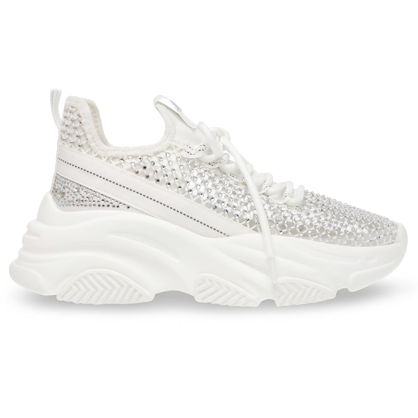 Poise White Mesh + TPU + Stones - Scarpe Stringate Profilo Basso Donna Multicolore SMPPOISE-WHT  STEVE MADDEN 