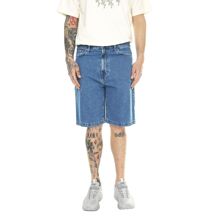 Landon Short Blue /heavy stone wash - Bermuda Denima Jeans Uomo Blu I030469.0160  CARHARTT WIP 