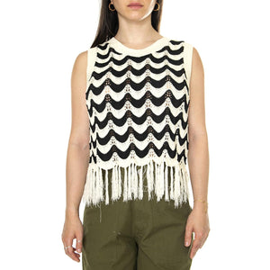 Top punto con flecos Zigzag - Top Donna Multicolore 41W/10700 . WILD PONY 