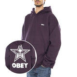 Bold Star Extra Heavy Hoof Fleece Plum Perfect - Hoodie Hombre Violeta Hombre OBEY