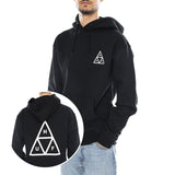 HUF Set TT P/O Hoodie -- Sudadera con Capucha para Hombre Negra Hombre HUF