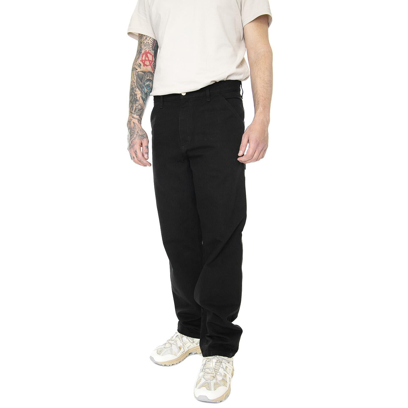 Single Knee Pant Black Rinsed - Pantaloni Uomo Neri I031497-8902 . CARHARTT WIP 