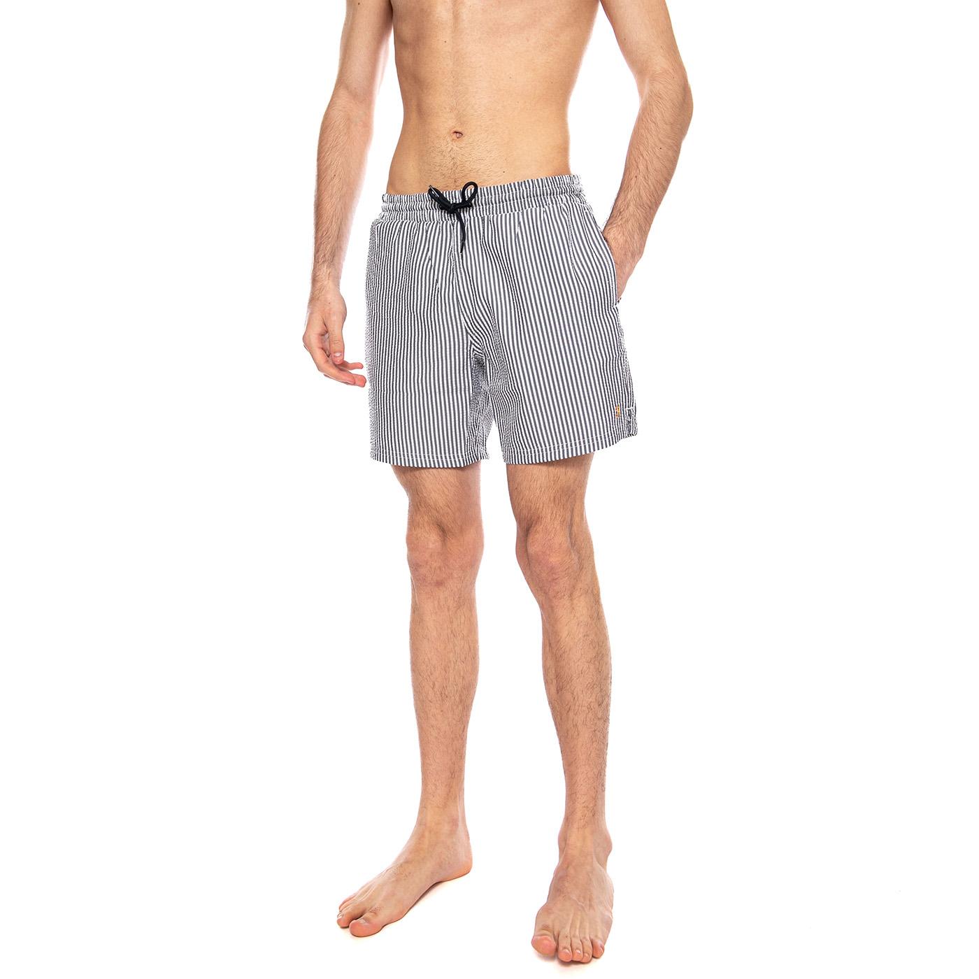 Colbert Seersucker Swim True Navy - Costume da Bagno Uomo Blu F4SSE078 412 FARAH 