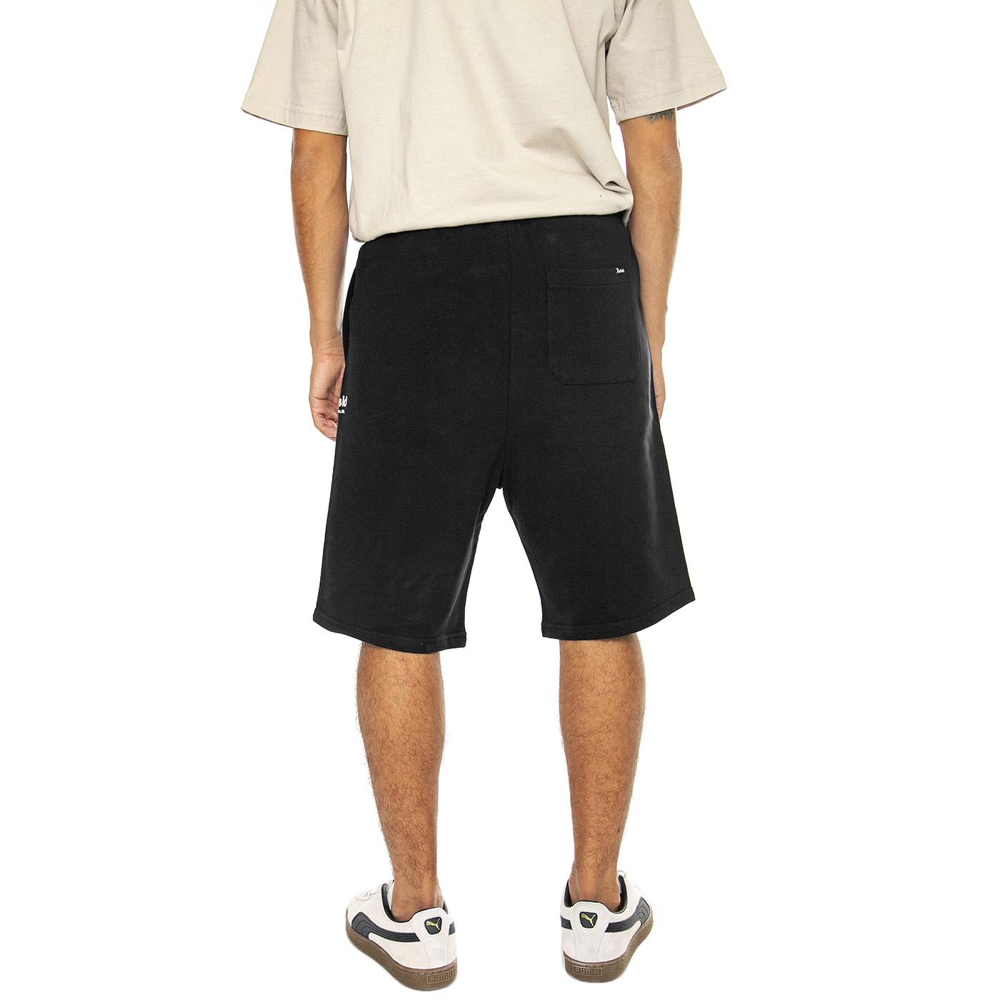 Hudson Script Sweat Short Black - Bermuda in Felpa Uomo Neri PFD0361-023  PENFIELD 