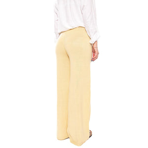 PANTALÓN PUNTO AMARILLO LIGHT YELLOW - Pantaloni Larghi Donna Gialli 266 LYL WILD PONY 