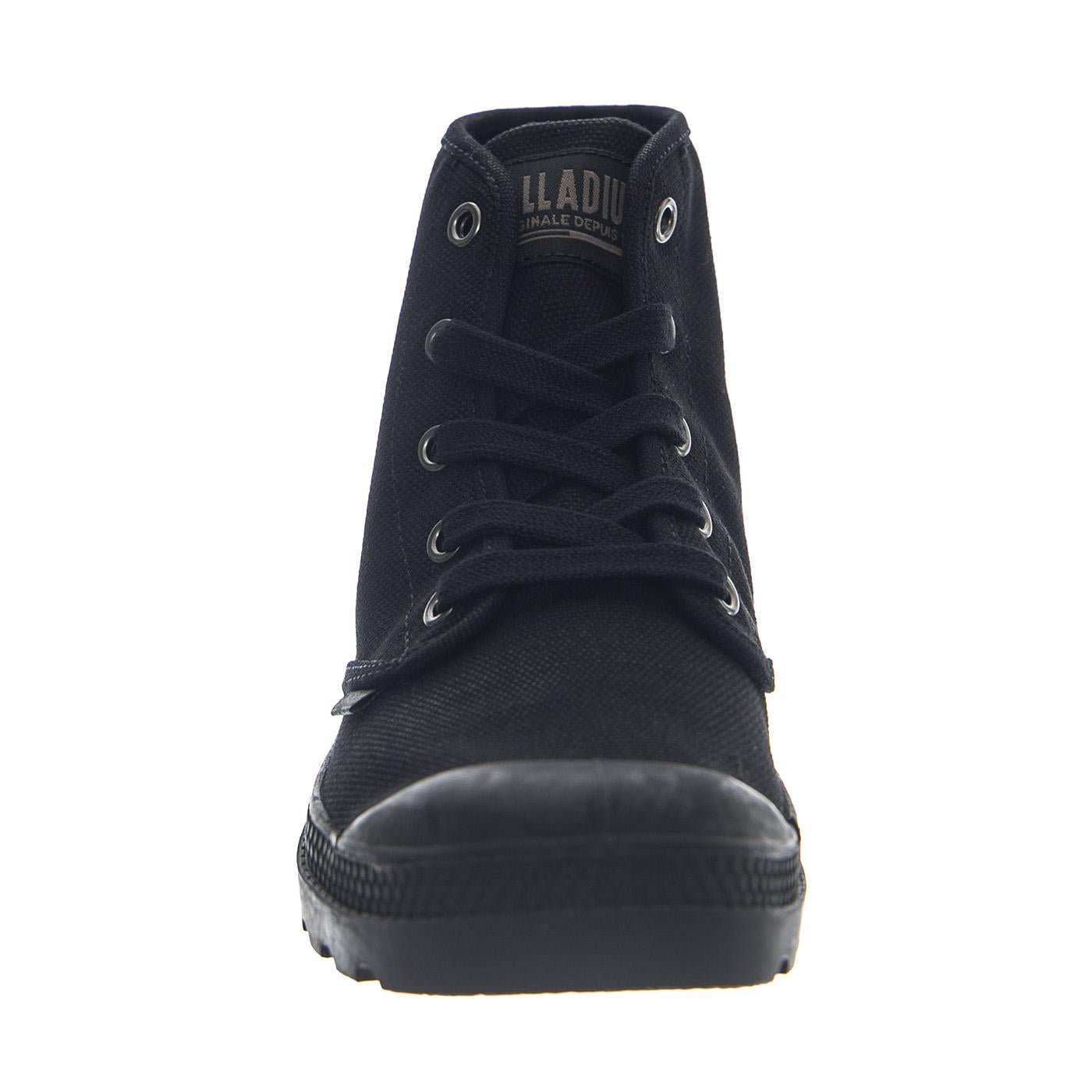 Pampa Hi Black/Black -- Scarpe Tela Alte Nere Donna PAS92352-060-M . PALLADIUM 