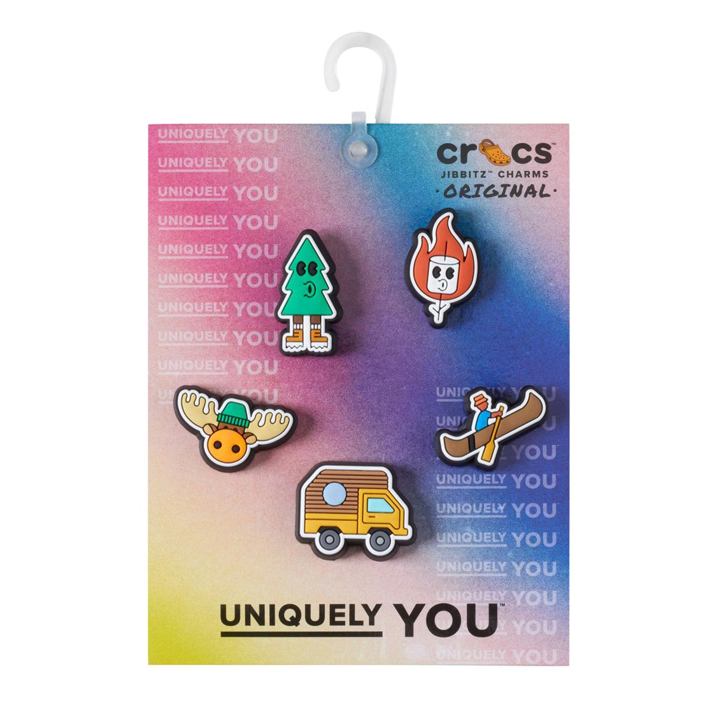 The Great Outdoors 5 Pack - Set di Charm Multicolore per Calzature Crocs 10012138  CROCS 
