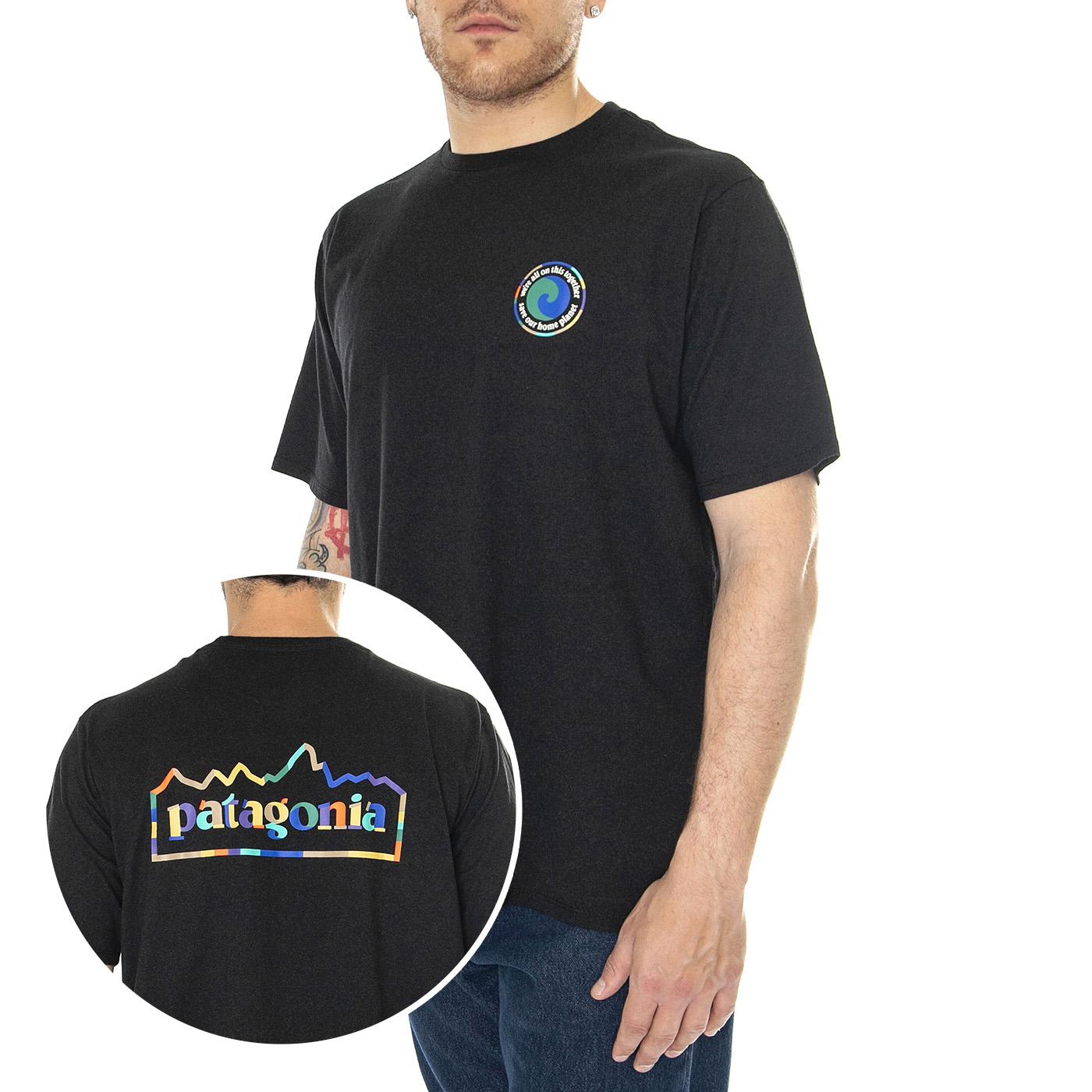 M's Unity Fitz Responsibili-Tee INBK - Maglietta Girocollo Uomo Nera 37768-INBK  PATAGONIA 