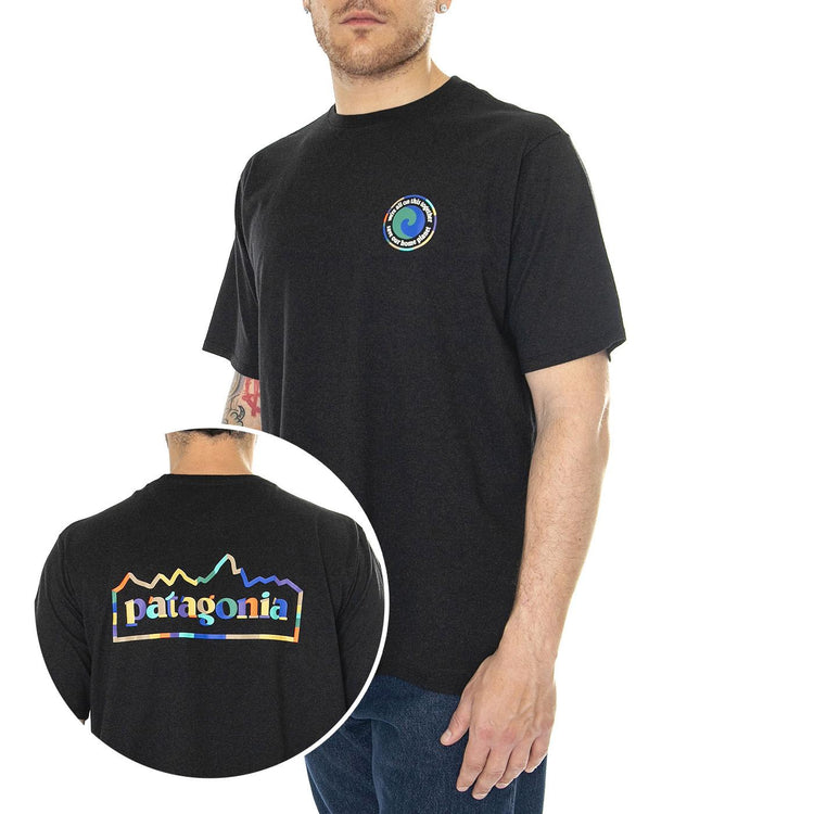 M's Unity Fitz Responsibili-Tee INBK - Maglietta Girocollo Uomo Nera 37768-INBK  PATAGONIA 