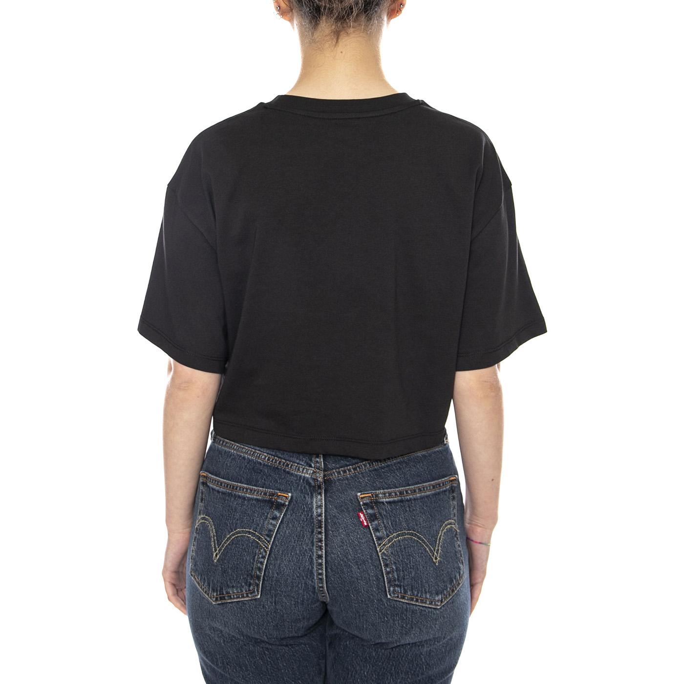 ELLIPSE RELAX CROP SS - Maglietta Girocollo Donna Nera VN000XDW BLK1 VANS 
