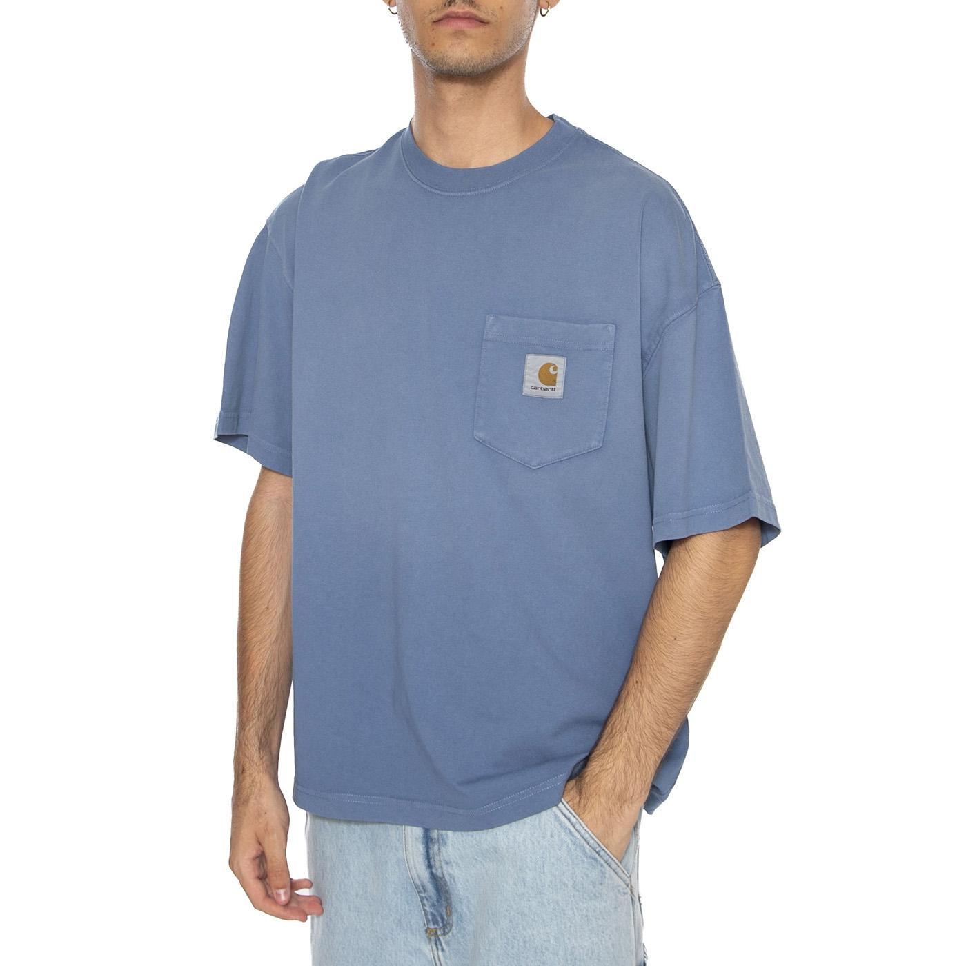 S/S Hudson Pocket T-Shirt Sorrent - Maglietta Girocollo Uomo Blu I035140.1YI5F . CARHARTT WIP 