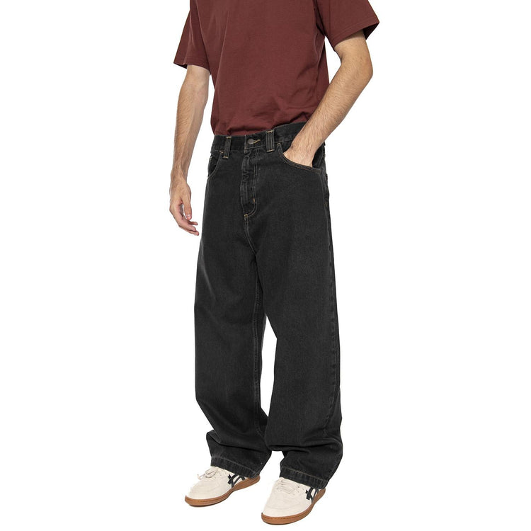 Carhartt WIP Brandon Pant Cotton Smith Jeans Bblack Stone Washed - Pantaloni Uomo Neri I035893.89.06  CARHARTT WIP 