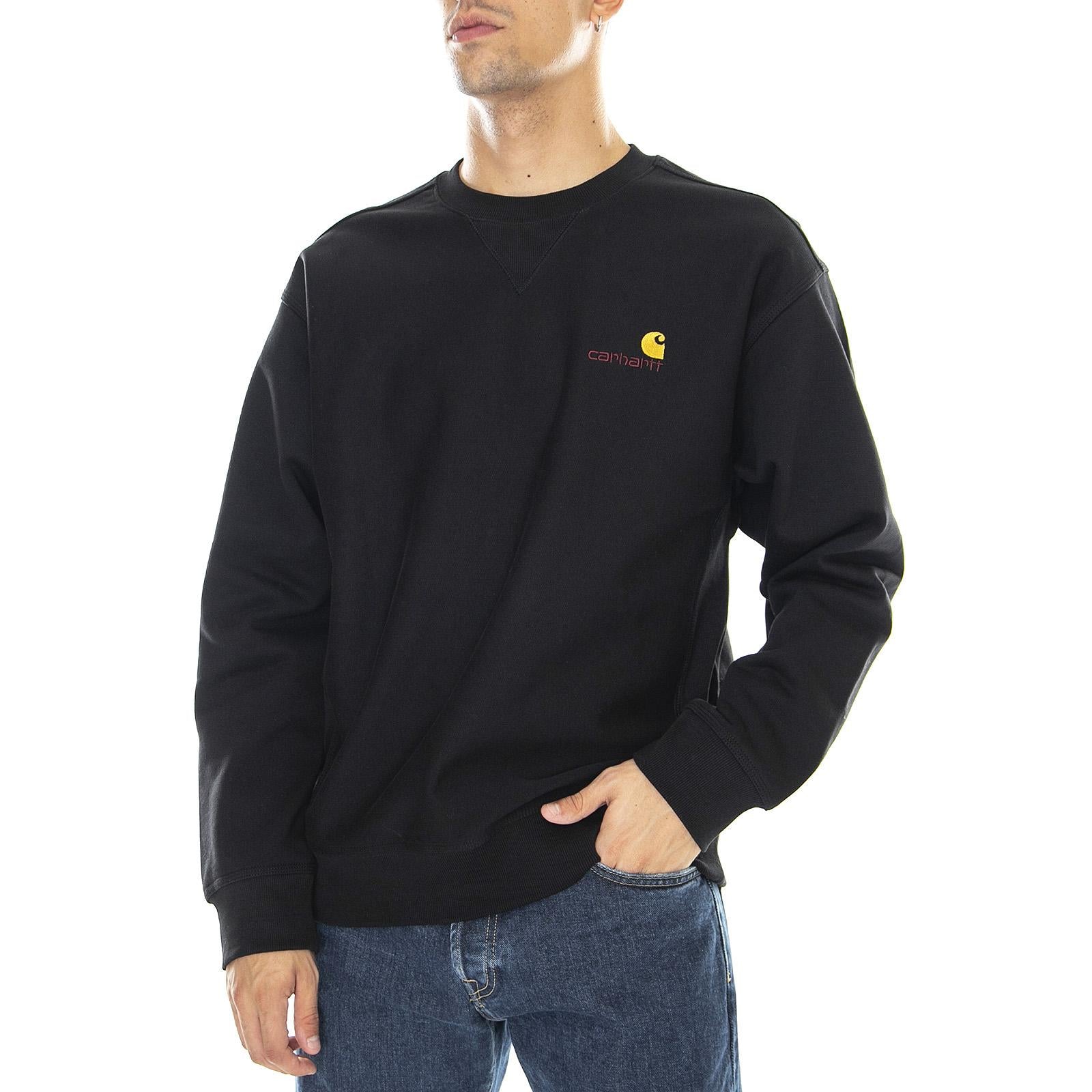 American Script - Felpa Girocollo Uomo Nera I025475.89.XX.03 . CARHARTT WIP 