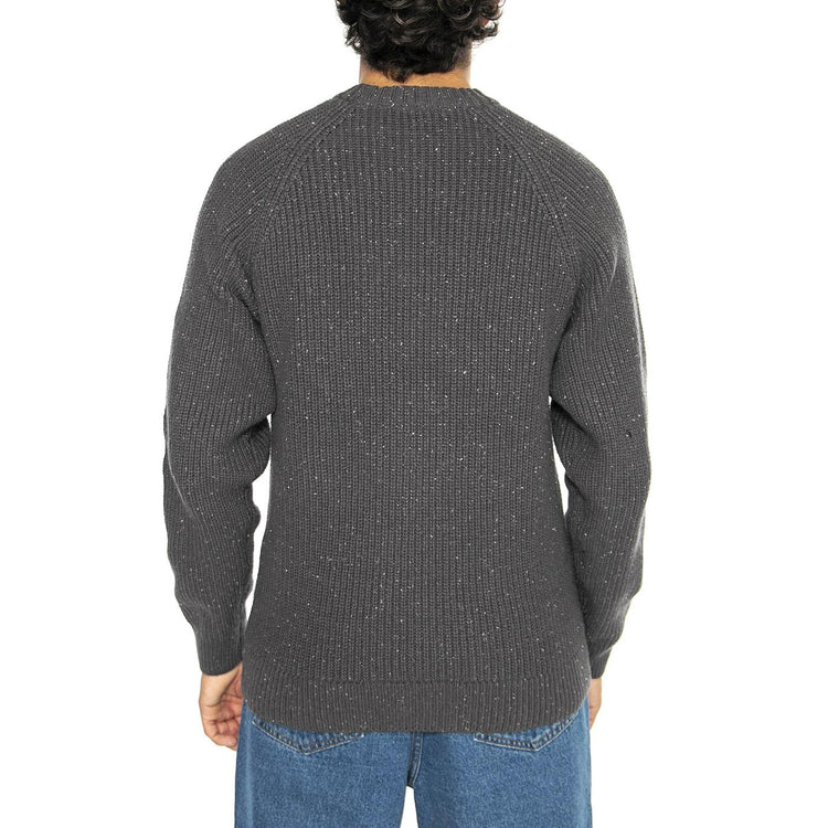 Litus Reg 5 Naps Crew Knit Grey Pinstripe - Maglione Girocollo Uomo Grigio 22031001-4607410  ONLY & SONS 