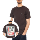 OBEY EXCLAMATION TEE - Camiseta Cuello Redondo Hombre Marrón OBEY