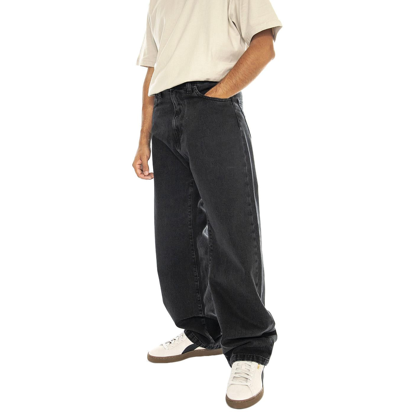 Landon Pant Black stone washed - Pantaloni Uomo Neri I030468.8906 . CARHARTT WIP 