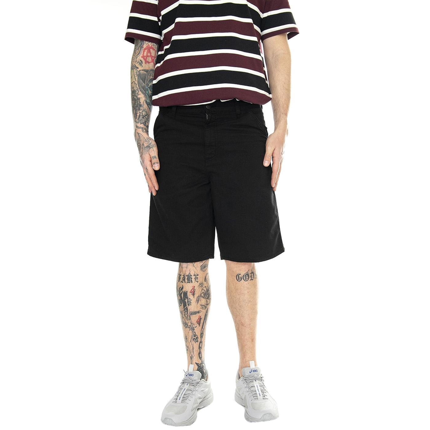 Single Knee Short Black /garment dyed - Bermuda Uomo Neri I031504.89GD  CARHARTT WIP 