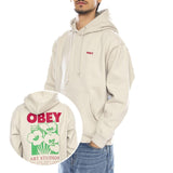 OBEY Art Studio Flowers Fleece Moonstruck - Hoodie Hombre Beige Hombre OBEY