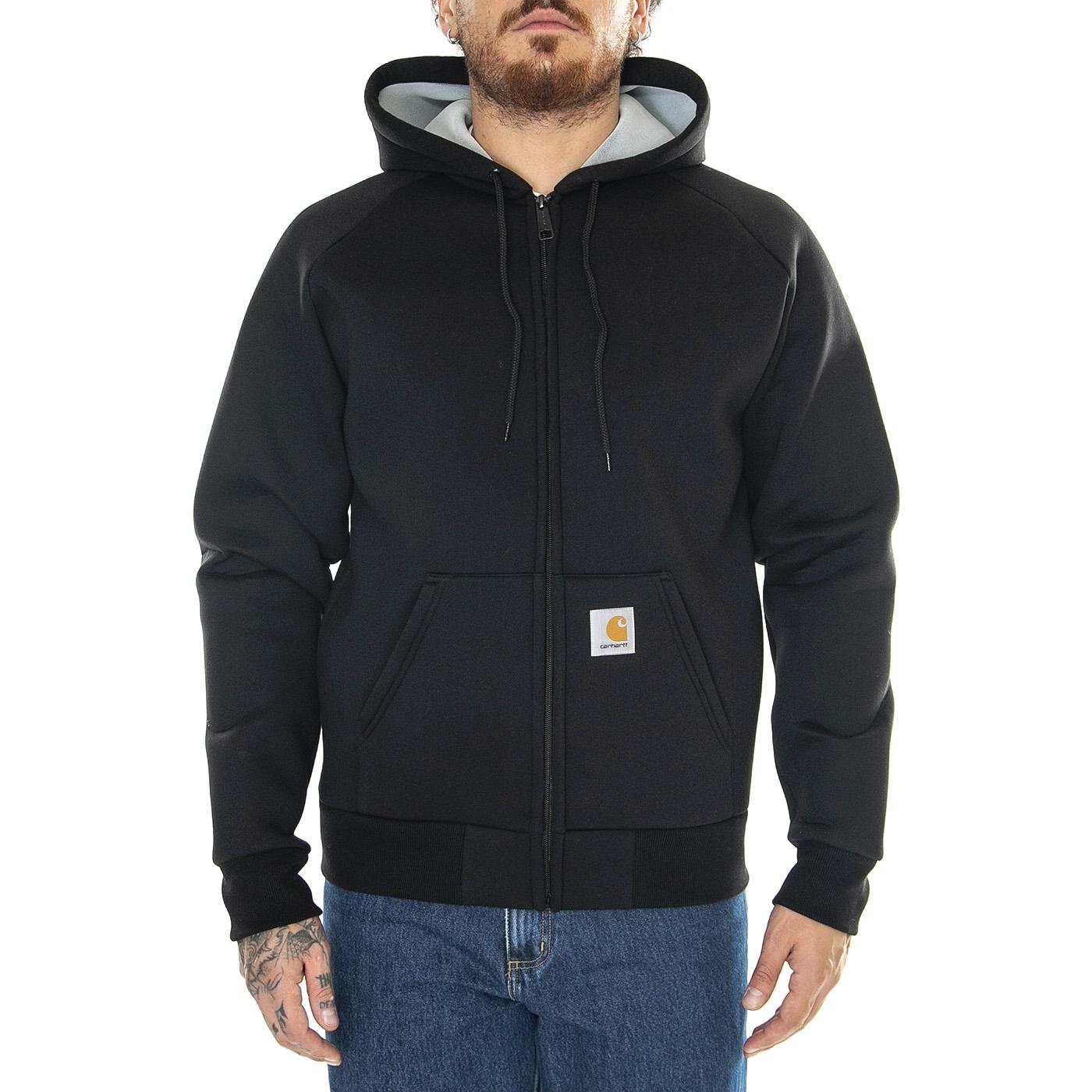 Car-Lux Hooded Jacket Black / Grey - Giacca Invernale Uomo Nera I032935.0GLXX . CARHARTT WIP 