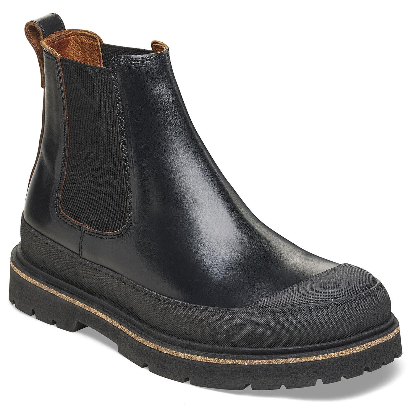 Prescott Slip On Men Black Pull Up Leather Boots - Stivaletti Uomo Neri 1025206  BIRKENSTOCK 