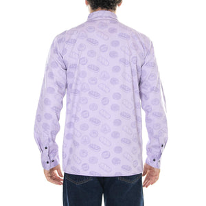 McCoy Donut Dog Shirt Digital Lavender - Camicia Uomo Viola McCoy Donut Dog Shirt DigitalL . SANTA CRUZ 