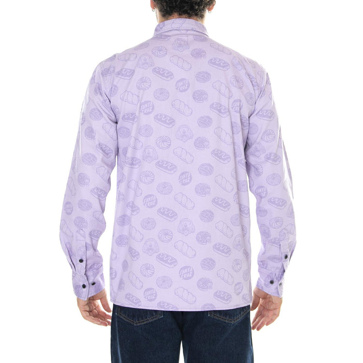 McCoy Donut Dog Shirt Digital Lavender - Camicia Uomo Viola McCoy Donut Dog Shirt DigitalL . SANTA CRUZ 