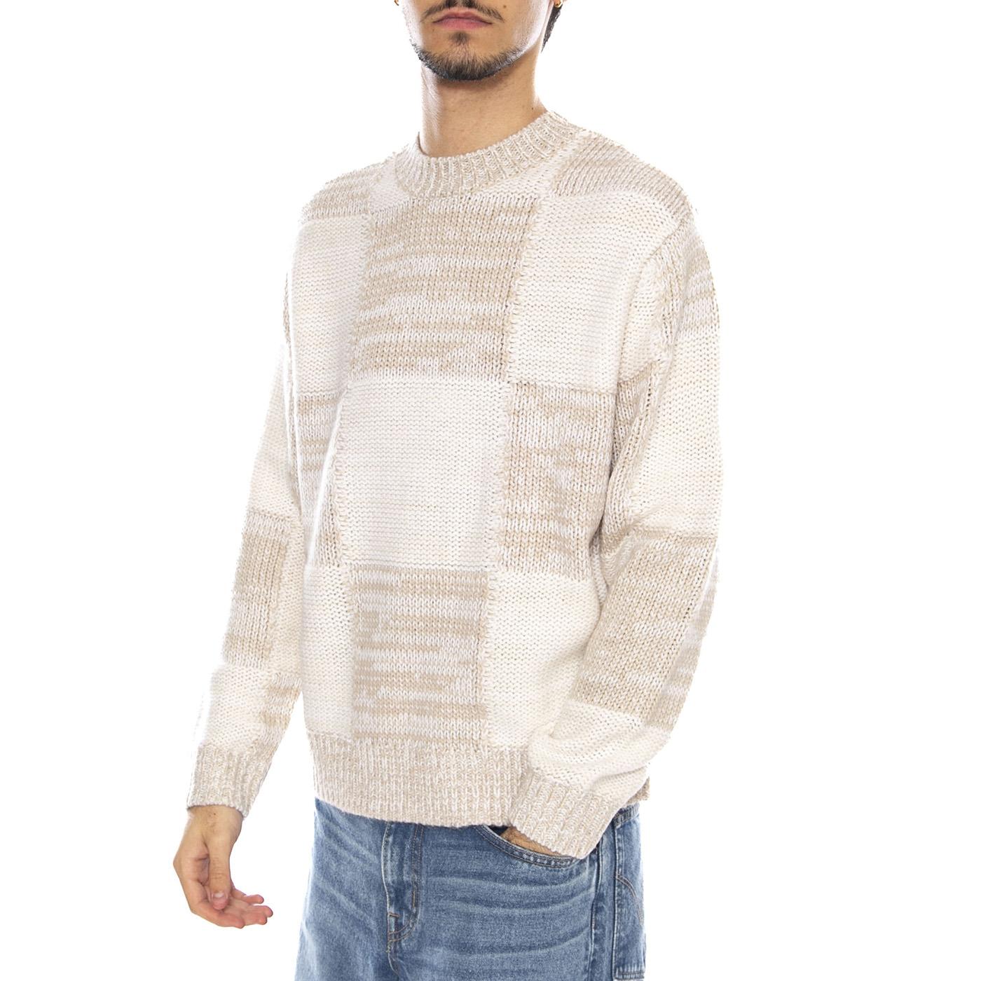 Dominic Sweater Silver Grey Multi - Maglione Girocollo Uomo Multicolore 151000076 SIG OBEY 